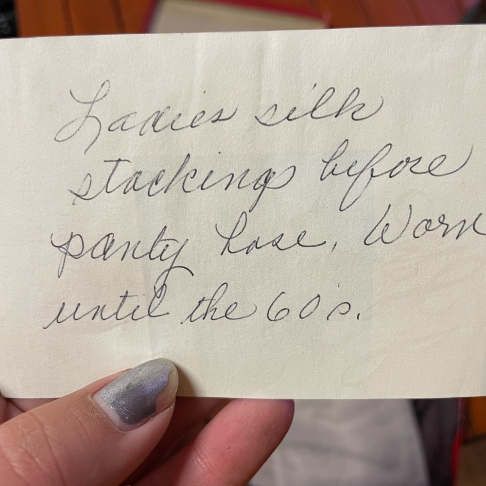 Box of silk stockings from mervins
